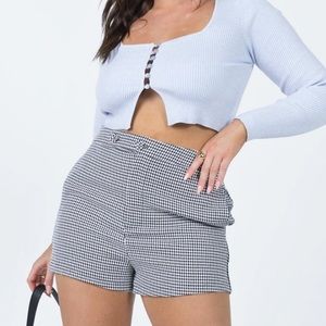 JODY HOUNDSTOOTH SHORT BLACK